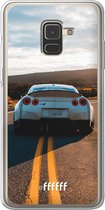 Samsung Galaxy A8 (2018) Hoesje Transparant TPU Case - Silver Sports Car #ffffff