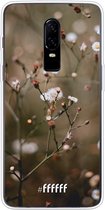 OnePlus 6 Hoesje Transparant TPU Case - Flower Buds #ffffff