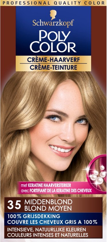Schwarzkopf Color Crème Haarverf 35 Middenblond - 1 stuk - intensieve,... | bol.com