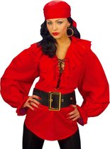"Rood piraten overhemd voor vrouwen - Verkleedkleding - One size"