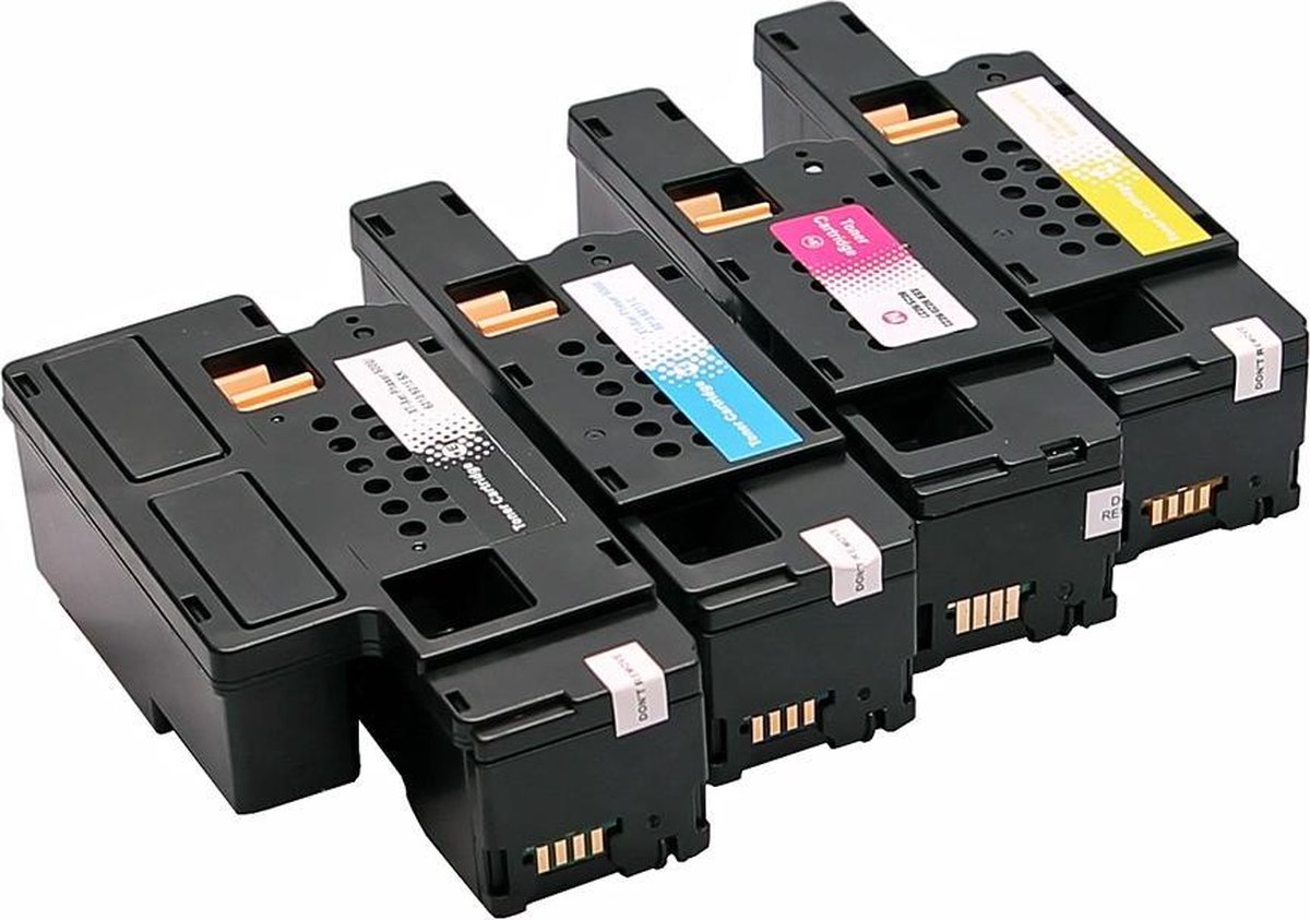 Print-Equipment Toner cartridge / Alternatief voordeel pakket DELL 1660 zwart, geel, rood, blauw | Dell c1660/ c1660w/ c1660wn