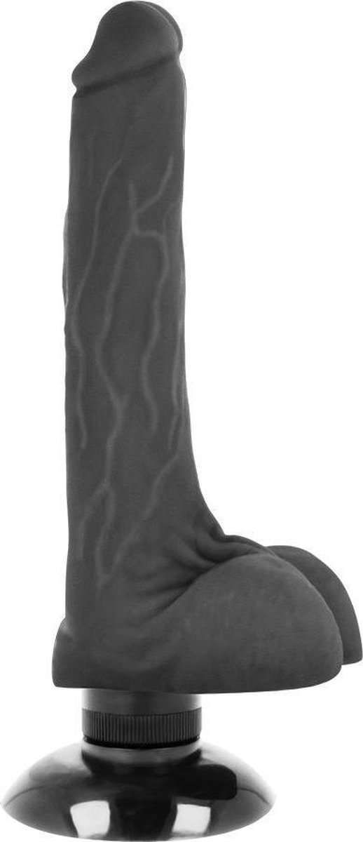 BASECOCK | Basecock Realistic Vibrator 2-1 Black 18.5cm