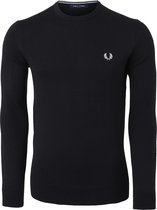 Fred Perry O-hals trui wol - zwart -  Maat: L