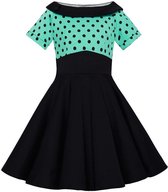 Darlene Kids Dress Turquoise Black . Feestjurk Meisje - Meisjes Jurken - Baby Jurk - Baby Kleding Meisjes