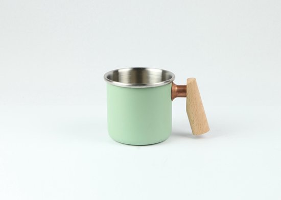 Kampeer beker van roestvrĳ staal - kalas - 400ml - kleur mint groen — afbeelding 2
