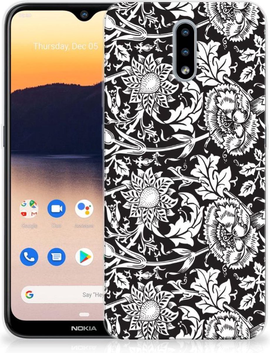 TPU Hoesje voor Nokia 2.3 TPU Case Black Flowers
