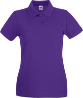 Fruit Of The Loom Vrouwen Dames-Fit Premium Poloshirt Met Korte Mouwen (Paars)