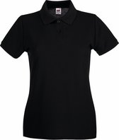 Zwart poloshirt basic van katoen voor dames - katoen - 180 grams - polo  t-shirts XL (42) | bol.com