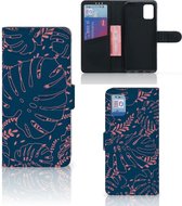 Smartphone Hoesje Geschikt voor Samsung Galaxy A31 Bookcase Palm Leaves