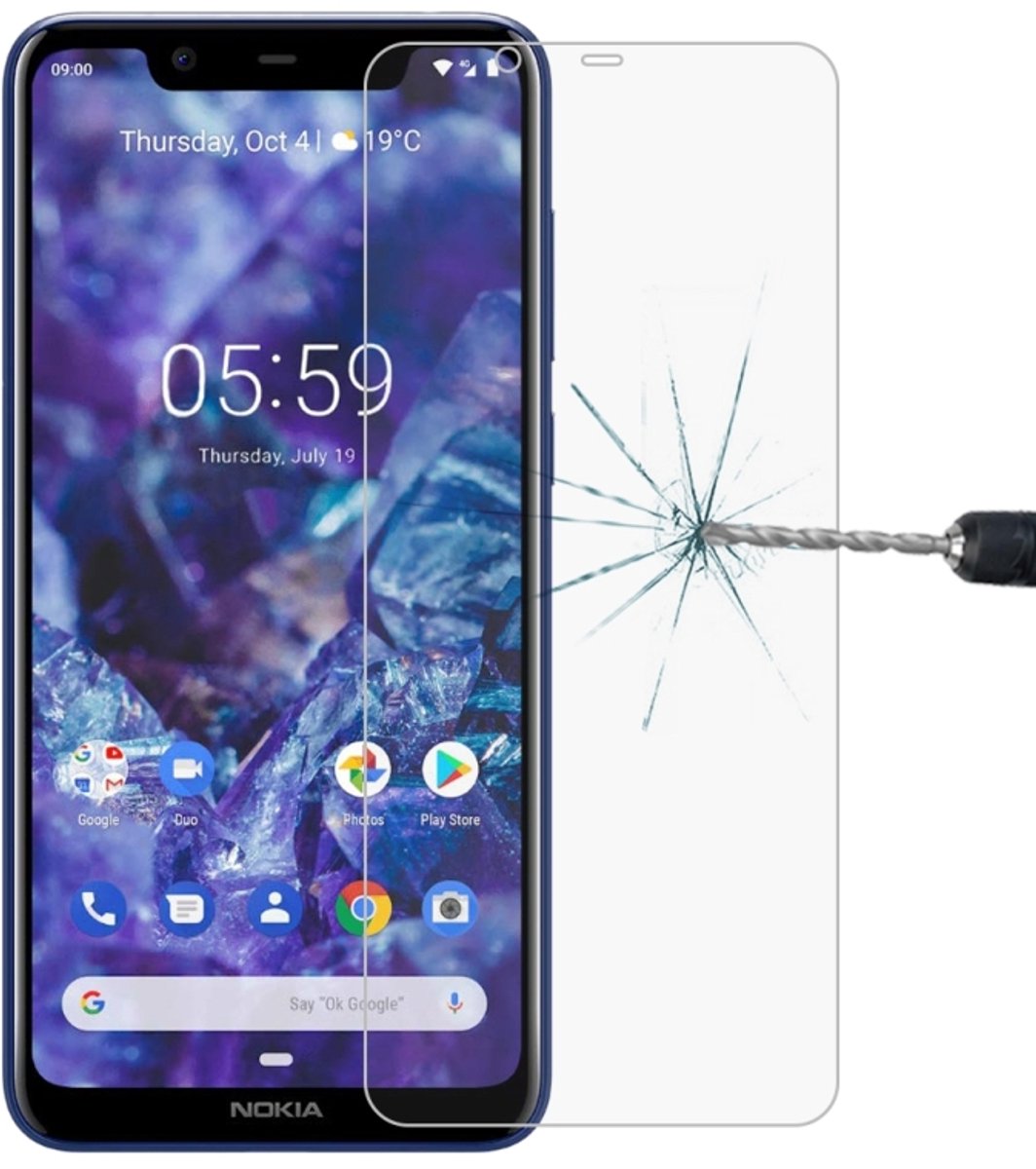 Let op type!! 0.26 mm 9H 2.5 D gehard glas film voor Nokia 5 1 plus (Nokia X5)