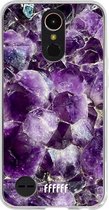 LG K10 (2017) Hoesje Transparant TPU Case - Purple Geode #ffffff