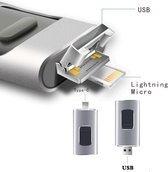 4 in 1 Flash Drive - Zilverkleurig - 64 GB