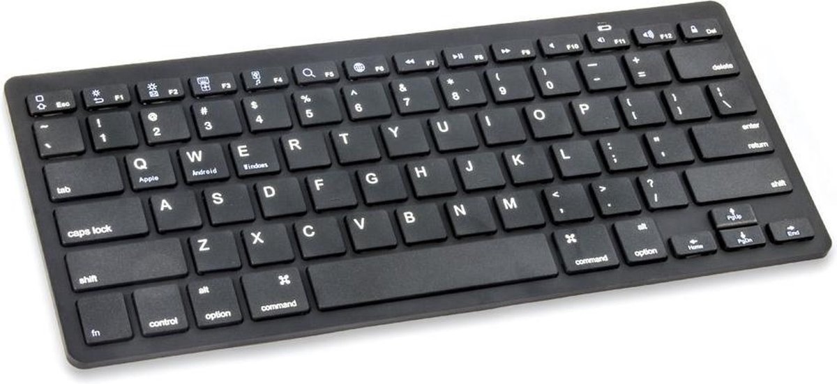 GadgetBay Bluetooth toetsenbord mini keyboard draadloos - QWERTY - Zwart