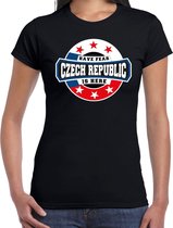 Have fear Czech republic is here / Tsjechie supporter t-shirt zwart voor dames XS