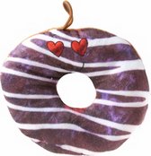 Lg-imports Knuffel Donut Junior 15 Cm Pluche Bruin Streepjes