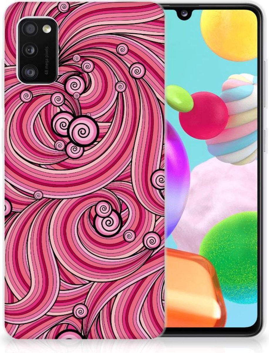 Samsung Galaxy A41 Hoesje maken Swirl Pink