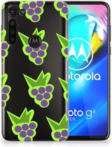 TPU Bumper Motorola Moto G8 Power Smartphone Hoesje Doorzichtig Druiven