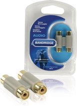 Bandridge - Bandridge BAP122 Mono Audio Adapter 2x Rca Female - 2x Rca Female Grijs - 30 Dagen Niet Goed Geld Terug