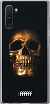 Samsung Galaxy Note 10 Hoesje Transparant TPU Case - Gold Skull #ffffff