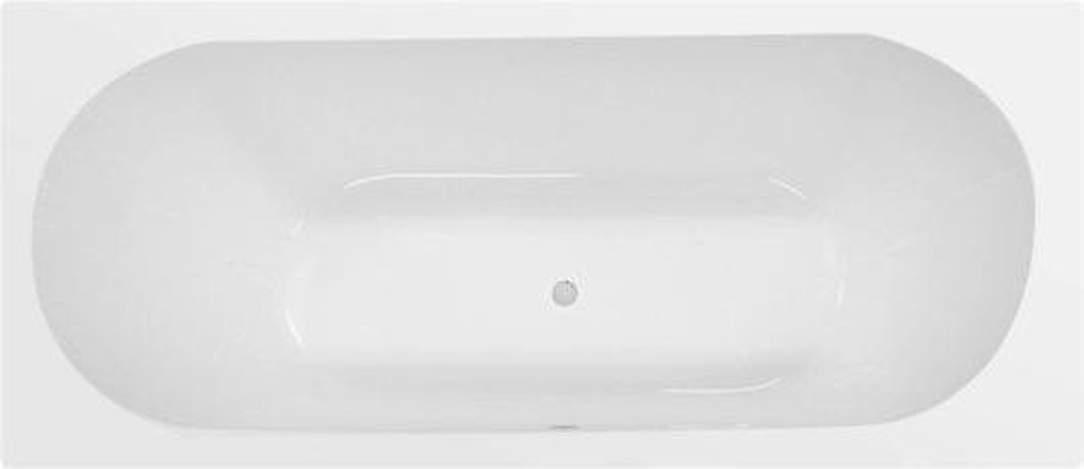 Saniclass Stuttgart ligbad 180x80x48cm acryl duo glans wit