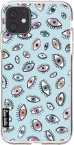 Casetastic Apple iPhone 11 Hoesje - Softcover Hoesje met Design - Eyes Blue Print