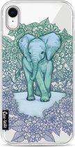 Casetastic Apple iPhone XR Hoesje - Softcover Hoesje met Design - Emerald Elephant Print