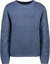 Like Flo Meisjes sweaters Like Flo Flo girls knitted ajour sweater Ice blue 104
