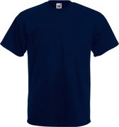 Fruit Of The Loom Heren Super Premium T-shirt met korte mouwen en ronde hals (Donker Marine)