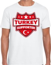 Turkey supporter schild t-shirt wit voor heren - Turkije landen t-shirt / kleding - EK / WK / Olympische spelen outfit XL