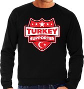 Turkey supporter schild sweater zwart voor heren - Turkije landen sweater / kleding - EK / WK / Olympische spelen outfit S