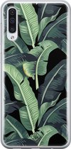 Samsung A70 hoesje siliconen - Palmbladeren Bali | Samsung Galaxy A70 case | groen | TPU backcover transparant