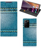 Telefoon Hoesje Geschikt voor Samsung Galaxy Note 20 Ultra Wallet Case Jeans