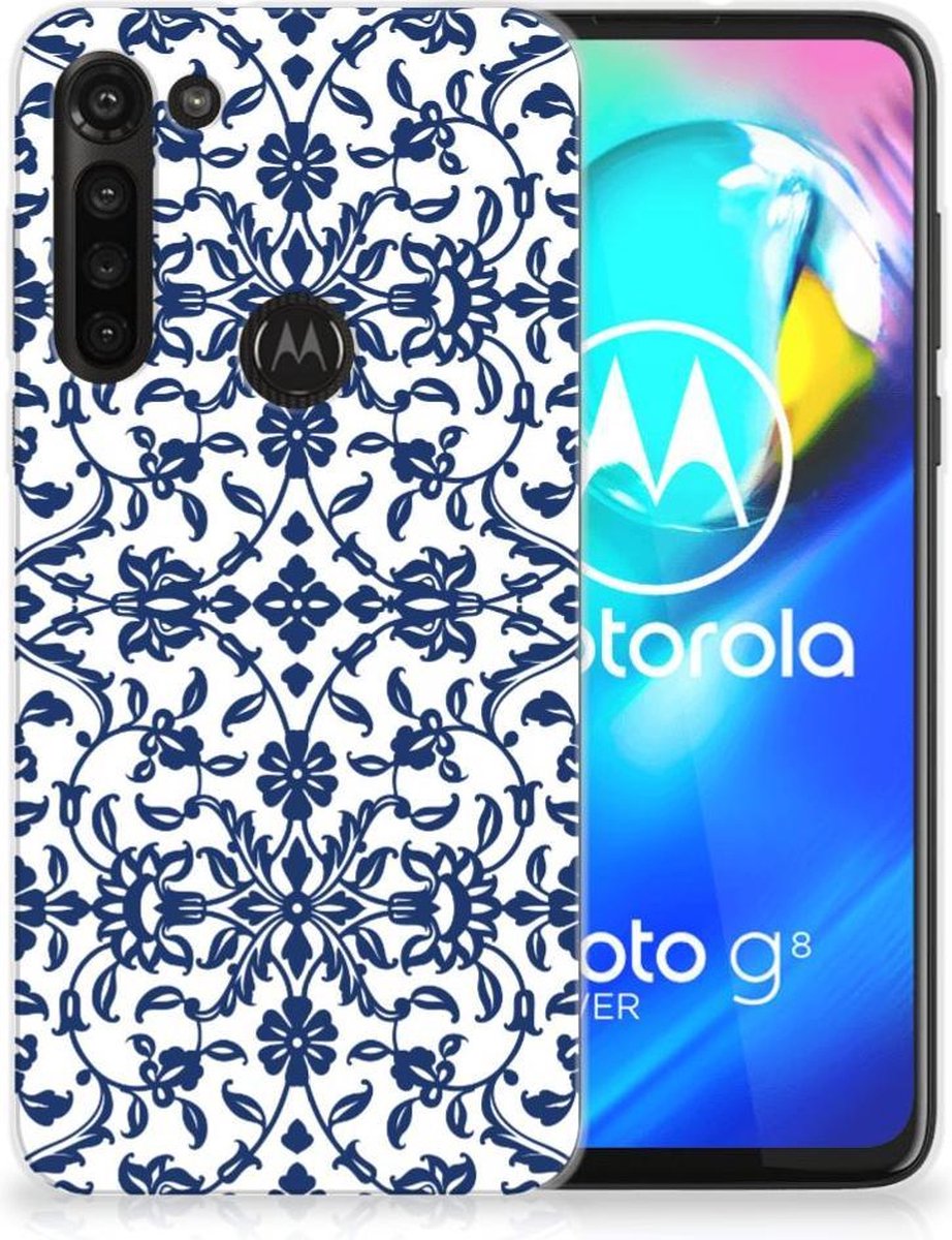Motorola Moto G8 Power TPU Case Flower Blue
