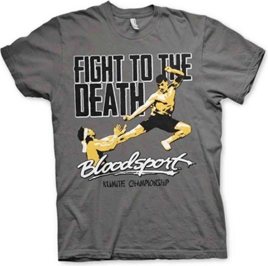 Bloodsport Heren Tshirt -2XL- Fight To The Death Grijs
