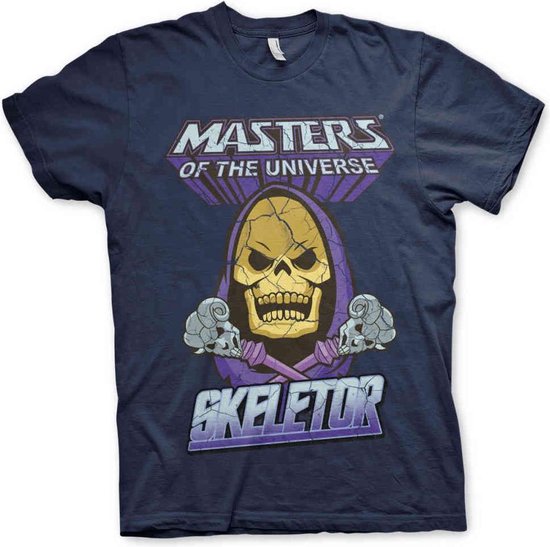 Masters Of The Universe Heren Tshirt -S- Skeletor Blauw