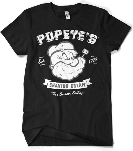 POPEYE - T-Shirt Shaving Cream - Black (XL)