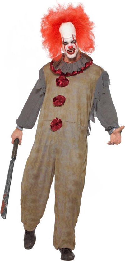 SMIFFYS - Vintage grijs horror clown kostuum voor mannen - L - Volwassenen  kostuums | bol.com