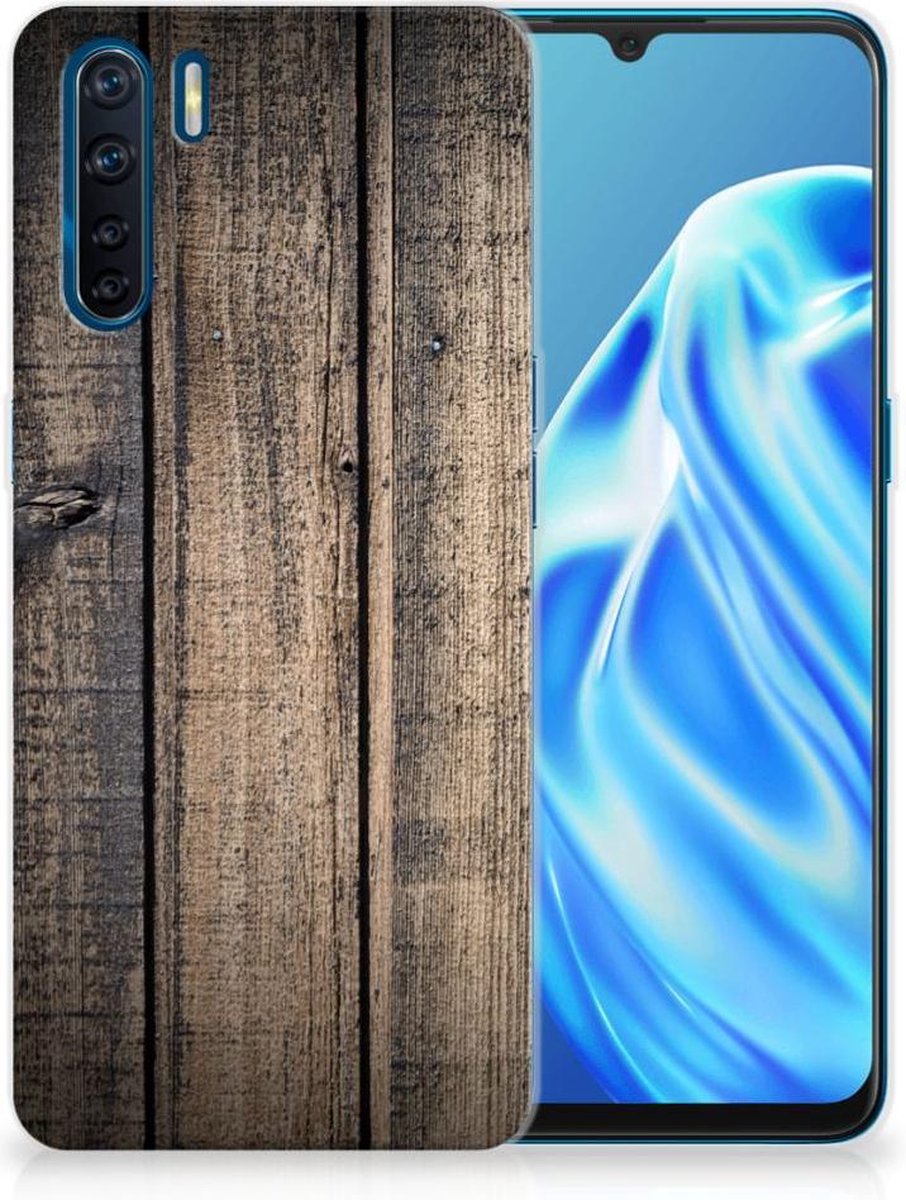 OPPO A91 Bumper Hoesje Steigerhout