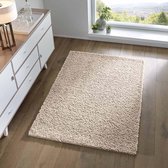 Hoogpolig vloerkleed effen Spectrum - crème 250x250 cm