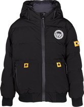Zwart bomber jack met zakken en capuchon