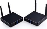 Measy FHD686 Full HD 1080P 3D 5-5,8 GHz draadloze HDMI-zender (zender + ontvanger) met display, ondersteunt infraroodafstandsbediening en draadloos dezelfde schermfunctie, transmissieafstand: