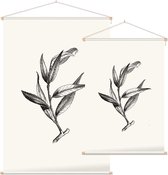 Wilg zwart-wit (Huntingdon Willow) - Foto op Textielposter - 120 x 180 cm