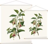 Bellenplant Aquarel (Fuchsia) - Foto op Textielposter - 90 x 120 cm