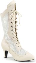 Pleaser Pink Label Laarzen -47 Shoes- DIVINE-1050 Paaldans schoenen Wit