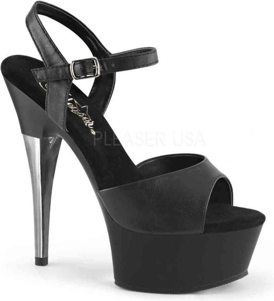 pleaser CAPTIVA-609 6 Ankle Strap PF Sandal W RS On Heel
