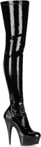 Pleaser Overknee Laarzen -41 Shoes- DELIGHT-3000 US 11 Zwart