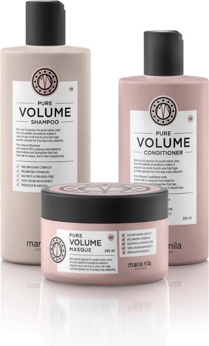Maria Nila Pure Volume Care Set met Masque (Shampoo + Conditioner + Masker)