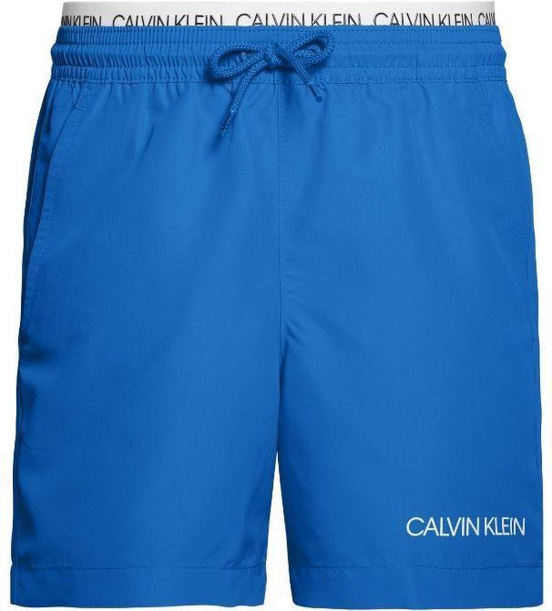 vrije tijd fragment borduurwerk Calvin klein jongens zwembroek met koord - blauw | bol.com