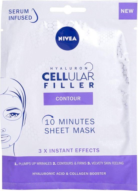 Nivea - Hyaluron CELLular Filler 10 Minutes Sheet Mask - Pleťová maska -