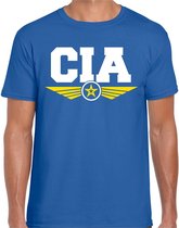 CIA agent tekst t-shirt blauw voor heren XL